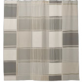 「幾何学的パターンを持つミニマル抽象芸術 シャワーカーテン (正面)