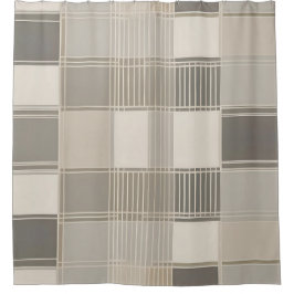 「幾何学的パターンを持つミニマル抽象芸術 シャワーカーテン