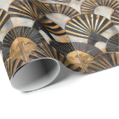 幾何学的パターンを持つ対称アールデコタイル ラッピングペーパー (ロールコーナー)