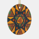 幾何学的パターンオーナメント セラミックオーナメント (右)