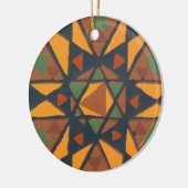 幾何学的パターンオーナメント セラミックオーナメント (左)