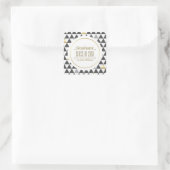 幾何学的パターンカスタムの目盛り スクエアシール (バッグ)