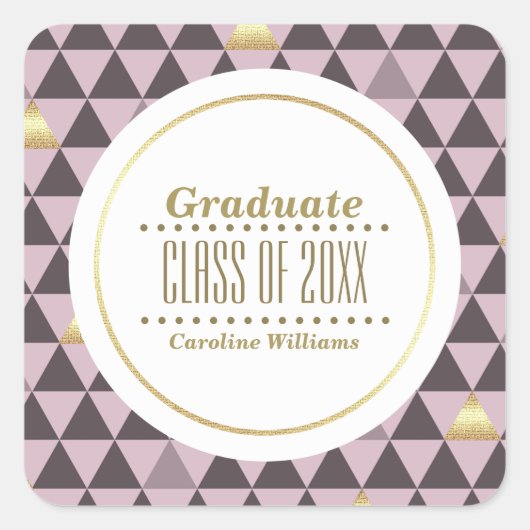 幾何学的パターンカスタムの目盛り スクエアシール (正面)