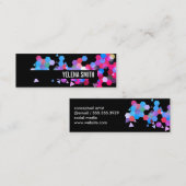 幾何学的パターンカラフル/ スキニー名刺 (正面/裏面)