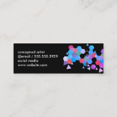 幾何学的パターンカラフル/ スキニー名刺 (裏面)