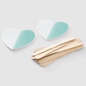 幾何学的パターンティール(緑がかった色)ブルーホワイト抽象芸術結婚ズ ハンドファン (組立なし)