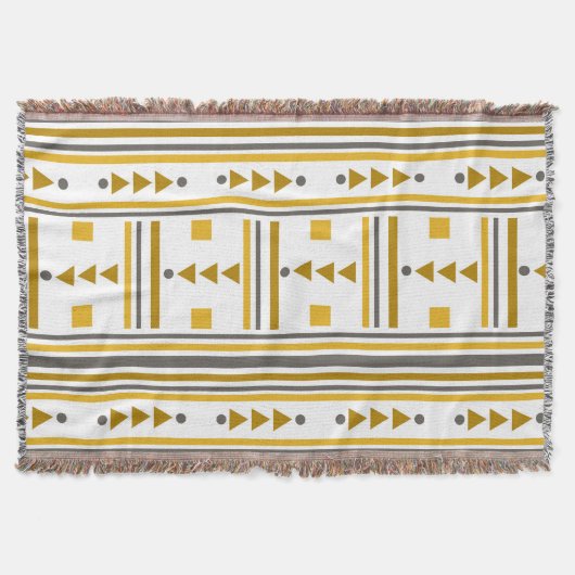 幾何学的パターンブランケット スローブランケット (正面)