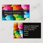 幾何学的パターンベクタカラフルー名刺 名刺 (正面/裏面)