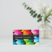 幾何学的パターンベクタカラフルー名刺 名刺 (スタンド正面)