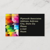 幾何学的パターンベクタカラフルー名刺 名刺 (裏面)