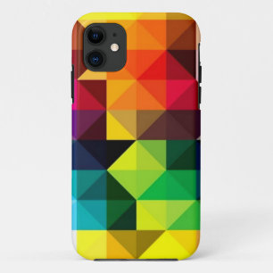 幾何学的パターンベクトルカラフルiPhone iPhone 11 ケース