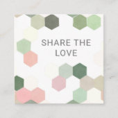 幾何学的パターンモダンロイヤリティカード スクエア名刺 (正面)