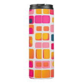 幾何学的パターンレトロミッドセンチュリー名前をカスタムする タンブラー (裏面)