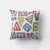 幾何学的パターン抽象デザイン モダン クッション (裏面)