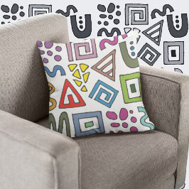 幾何学的パターン抽象デザイン モダン クッション