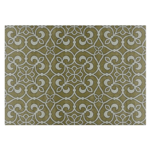 幾何学的パターン格子 カッティングボード (正面)