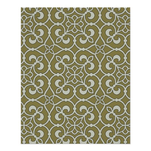 幾何学的パターン格子 ポスター (正面)