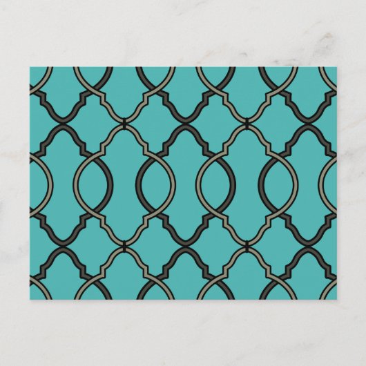 幾何学的パターン格子 ポストカード (正面)