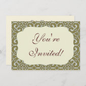 幾何学的パターン格子 招待状 (正面/裏面)