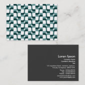 幾何学的パターン020614 – 緑の濃淡 名刺 (正面/裏面)
