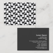 幾何学的パターン020614 – 黒と灰色 名刺 (正面/裏面)