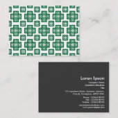 幾何学的パターン030614 – 森林（緑） 名刺 (正面/裏面)