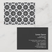 幾何学的パターン030614 – 黒 名刺 (正面/裏面)