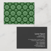 幾何学的パターン030614 - Dkグリーンのフェードグリーン 名刺 (正面/裏面)