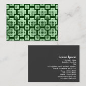 幾何学的パターン030614 - DKグリーン上の幽霊グリーン 名刺 (正面/裏面)