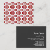 幾何学的パターン030614 - Ruby Red 名刺 (正面/裏面)