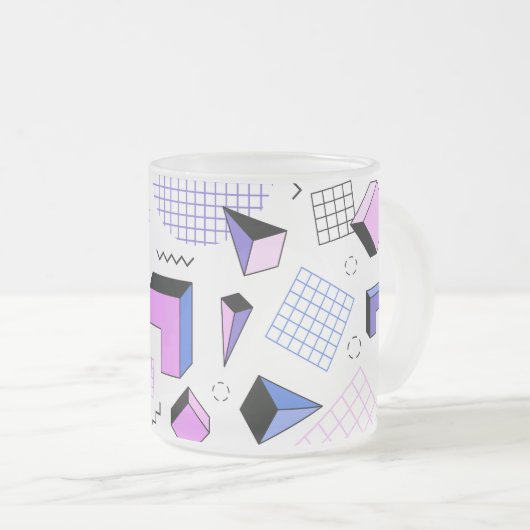幾何学的パターン13 フロストグラスマグカップ (正面右)