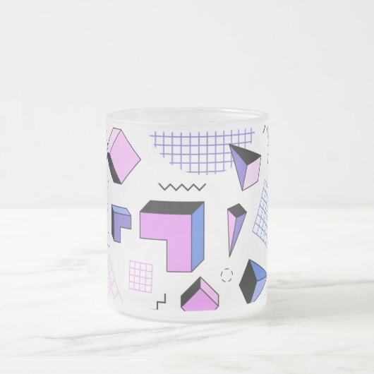 幾何学的パターン13 フロストグラスマグカップ (中央)