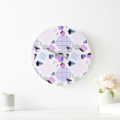 幾何学的パターン13 ラージ壁時計 (ホーム)