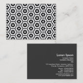 幾何学的パターン290514(03) – 黒の上に白 名刺 (正面/裏面)