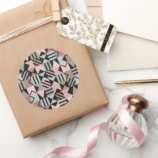 幾何学的パターン29 ラウンドシール (ギフト)