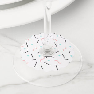 幾何学的パターン32 ワイングラスタグ