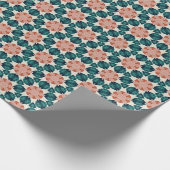 幾何学的パターン（の模様が）あるクリスマススター11 ラッピングペーパー (角)