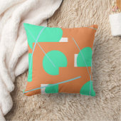 幾何学的パターン（の模様が）ある枕 クッション (ブランケット)