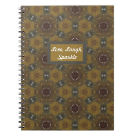 幾何学的パターン(の模様が)ある秋ラブ、笑い、輝き ノートブック