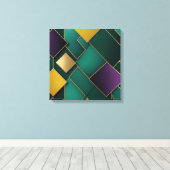 幾何学的パターン キャンバスプリント (インサイチュ (ウッドフロア))