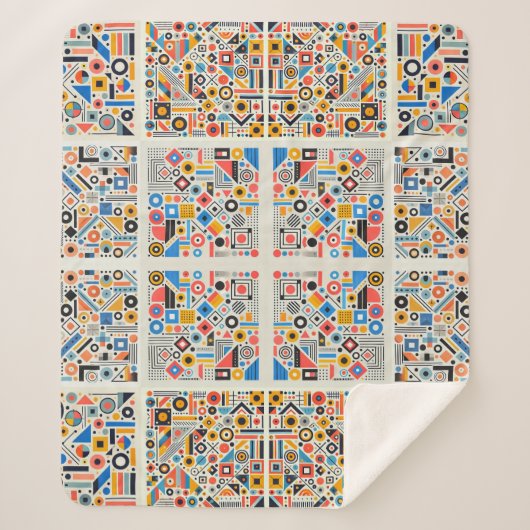 幾何学的パターン シェルパブランケット (正面)