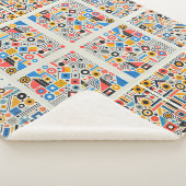 幾何学的パターン シェルパブランケット (3/4)