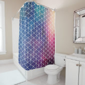 幾何学的パターン シャワーカーテン (インサイチュ)