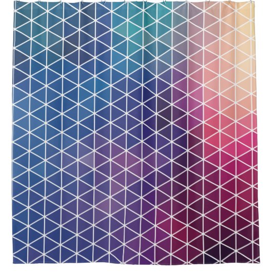 幾何学的パターン シャワーカーテン (正面)