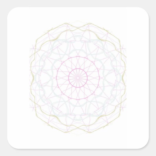 幾何学的パターン スクエアシール (正面)
