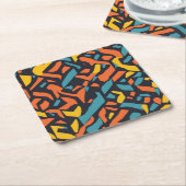幾何学的パターン スクエアペーパーコースター (アングル)