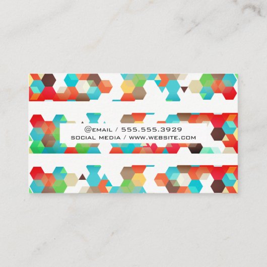 幾何学的パターン/ストライプ 名刺 (裏面)