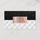 幾何学的パターン | ホワイトアップホルスター | ローズゴールド 名刺 (裏面)