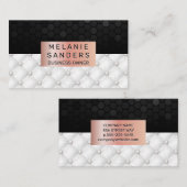 幾何学的パターン | ホワイトアップホルスター | ローズゴールド 名刺 (正面/裏面)