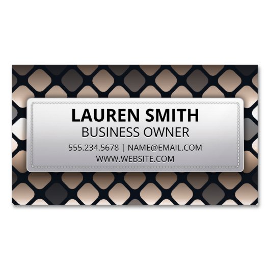 幾何学的パターン マグネット名刺 (正面)